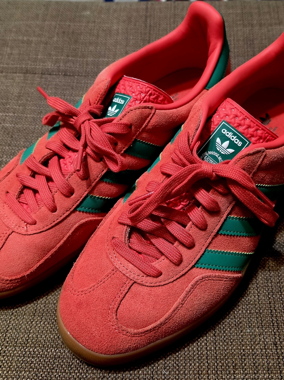 Adidas Originals Gazelle Indoor Sneakers Preloved Scarlet Green Men’s 10 JH5407